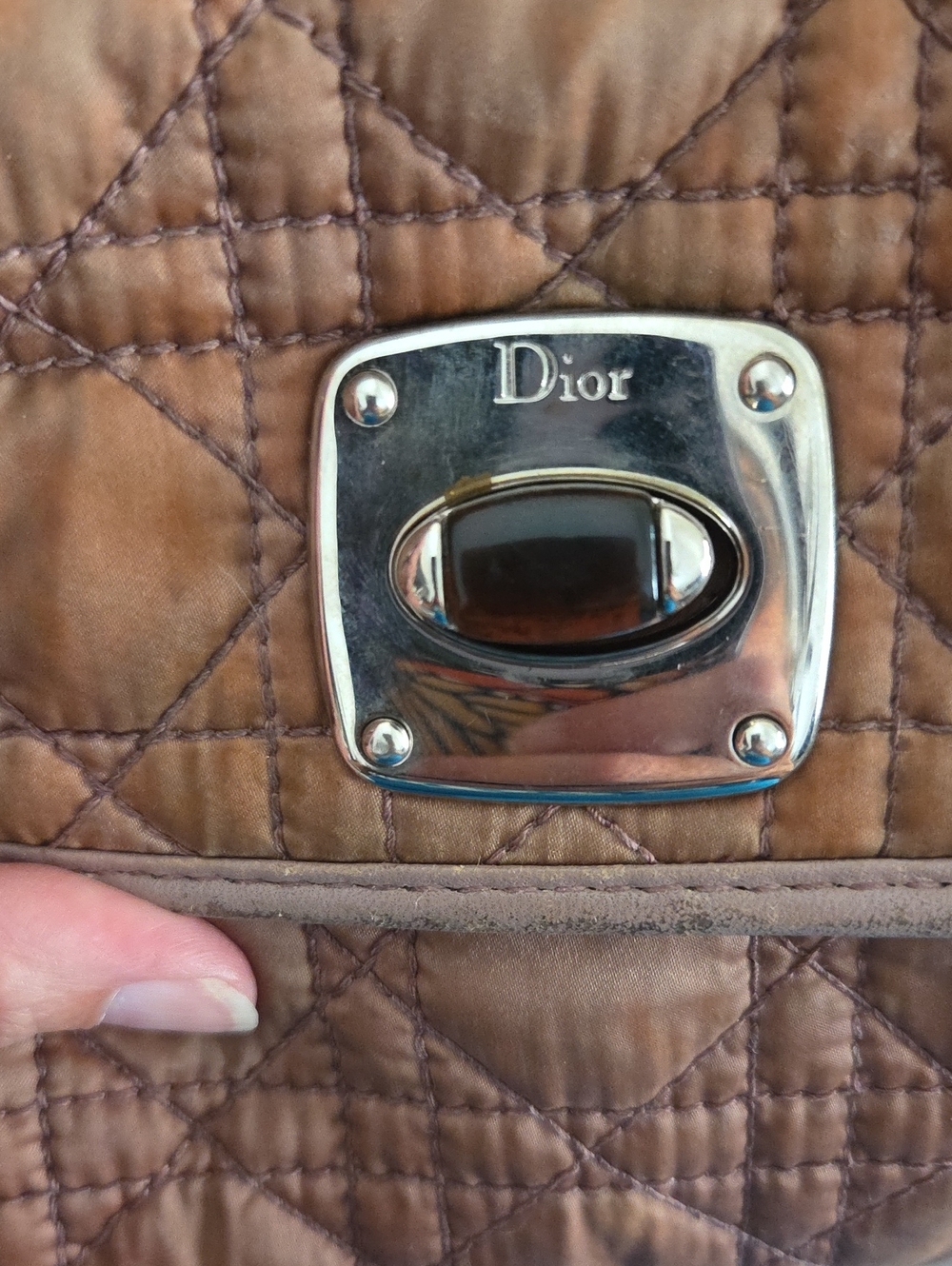 Dior Cannage Shoulder Bag in Pink and Brown Tones Ombre - Picture 4 of 16